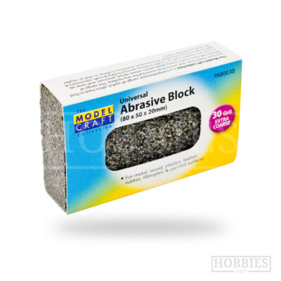 Model Craft Abrasive Block (80x50x20mm) 30 Grit