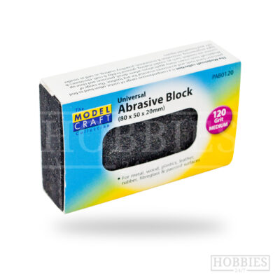 Model Craft Abrasive Block (80x50x20mm) 120 Grit