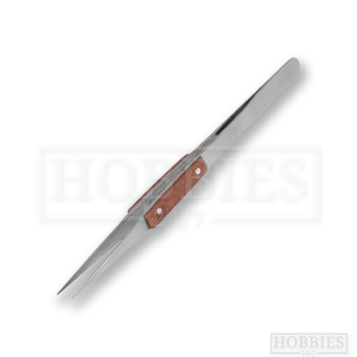 Model Craft Fibre Grip Staright Tweezers 160mm (With Diamond Cut Tips)