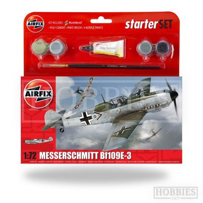 Messerschmitt Bf109E Starter Set Airfix Starter Kit 1/72 Scale