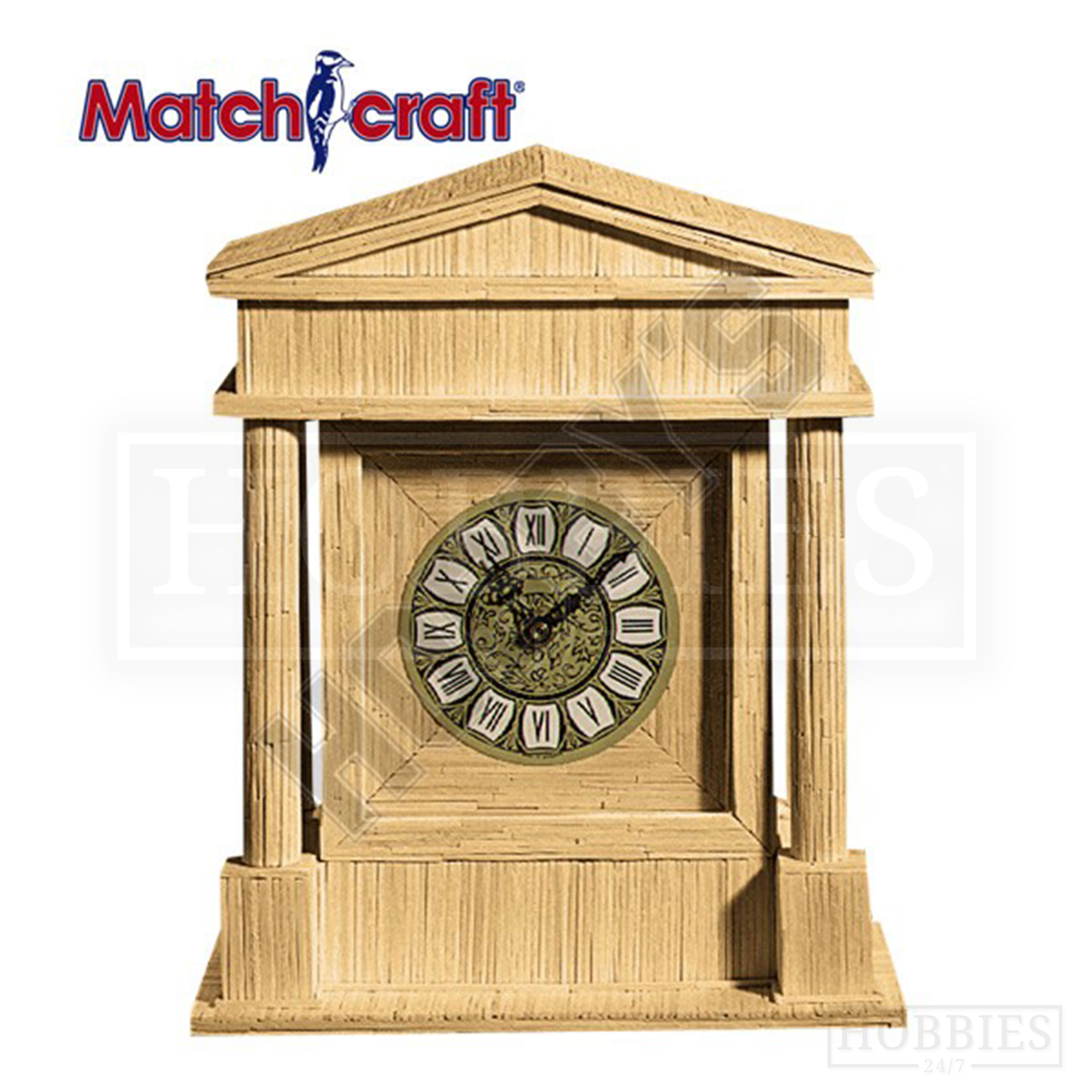 Hobbys Match Craft Colosseum Clock Maker Matchstick Kit Hobbies247