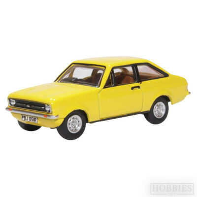 Oxford Diecast Signal Yellow Ford Escort Mk2 1/76 Scale