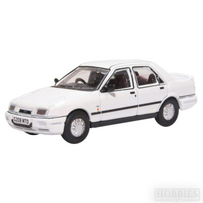 Oxford Diecast Ford Sierra Sapphire Diamond White 1/76 Scale