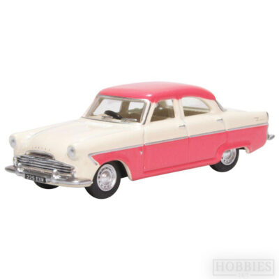 Oxford Diecast Ford Zodiac Mkii Ermine White And Pink 1/76 Scale