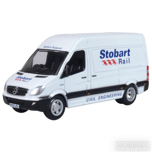 Oxford Diecast Mercedes Sprinter Van Stobart Rail 1/76 Scale