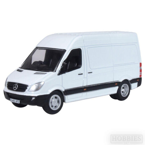 Oxford Diecast White Mercedes Sprinter 1/76 Scale