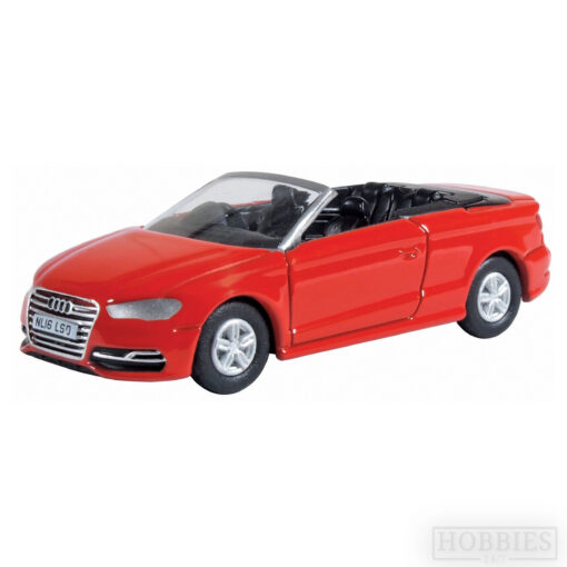 Oxford Diecast Misano Red Audi S3 Cabriolet 1/76 Scale