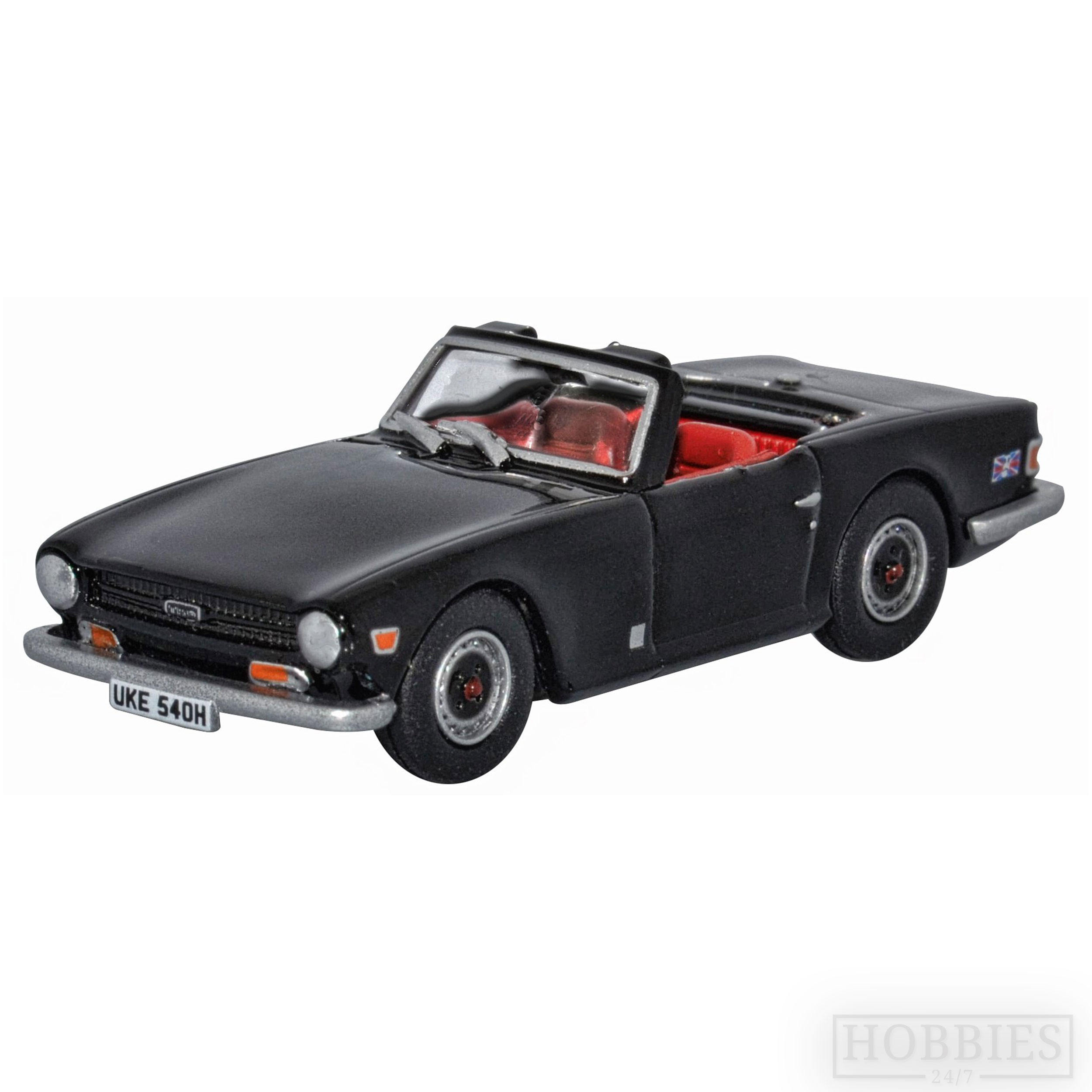Oxford Diecast Black Triumph TR6 1 76 Scale Hobbies247 Online