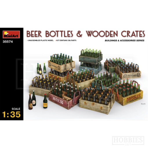 Miniart Beer Bottles & Wooden Crates 1/35 Scale