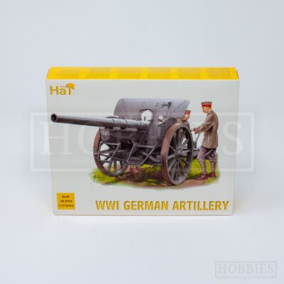 Hat WWI German Artillery & Limber Army Figures 1/72 Scale
