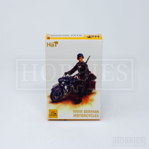 Hat WWII German Motorcycles Army Figures 1/72 Scale