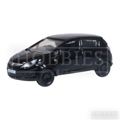 Oxford Black Vauxhall Corsa 1/76 Scale