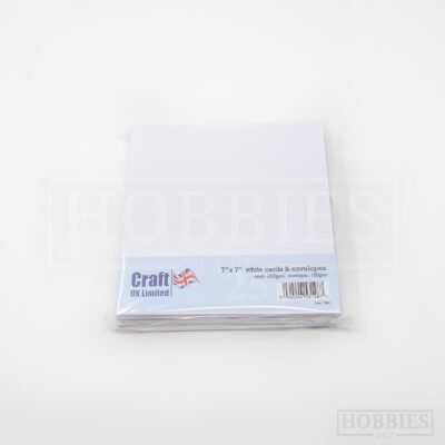 7x7 Inch White 25 Card Envelope Pack