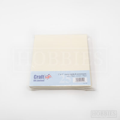 7x7 Inch Ivory 25 Card Envelope Pack