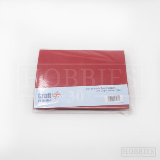C6 Inch Red 30 Card Envelope Pack