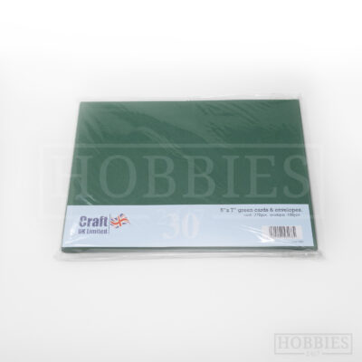 5x7 Inch Green 30 Card Envelope Pack