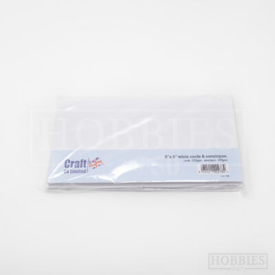 5x5 Inch White 50 Card Envelope Pack