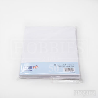 DL Inch White 50 Card Envelope Pack