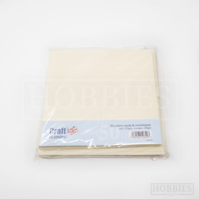 DL Inch Ivory 50 Card Envelope Pack