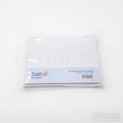 C6 Inch White 50 Card Envelope Pack