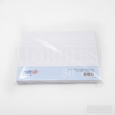 5x7 Inch White 50 Card Envelope Pack
