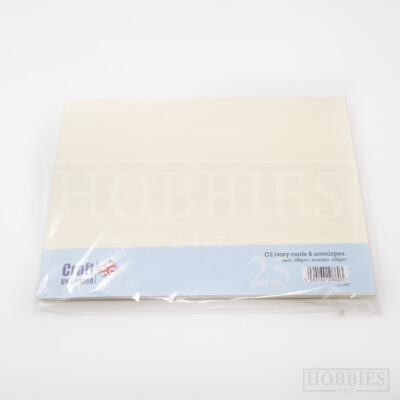 C5 Inch Ivory 25 Card Envelope Pack