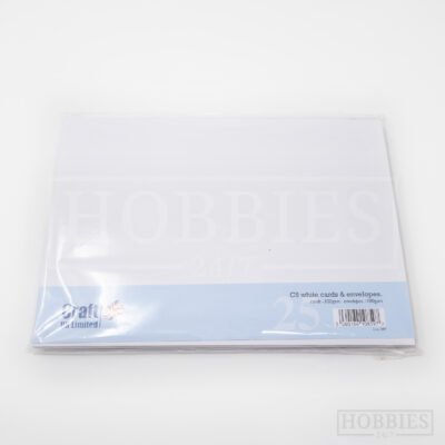 C5 Inch White 25 Card Envelope Pack