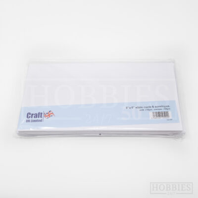 6x6 Inch White 50 Card Envelope Pack