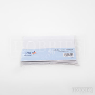 4x4 Inch White 50 Card Envelope Pack