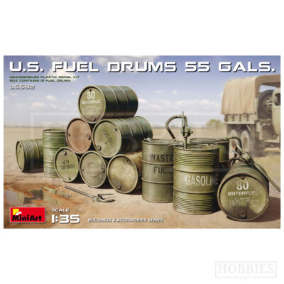 Miniart Us Fuel Drums 55 Galons 1/35 Scale