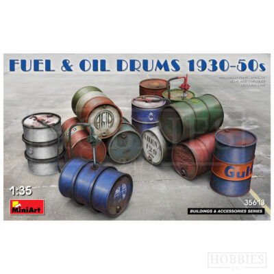 Miniart Fuel & Oil Drums 1930-50s 1/35 Scale