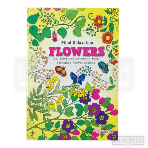 Adult Colouring Book Flower Designs