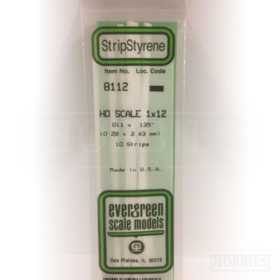Evergreen Styrene HO Scale EG8112 1x12