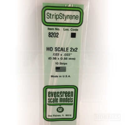 Evergreen Styrene HO Scale EG8202 2x2