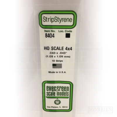 Evergreen Styrene HO Scale EG8404 4x4