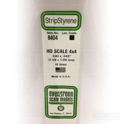Evergreen Styrene HO Scale EG8404 4x4