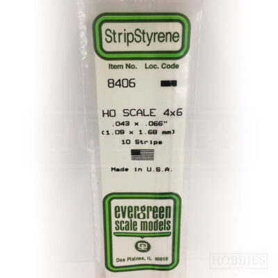 Evergreen Styrene HO Scale EG8406 4x6