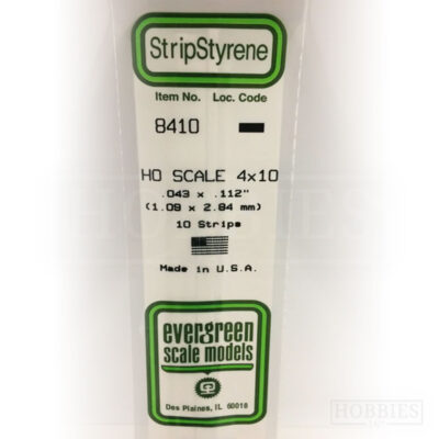 Evergreen Styrene HO Scale EG8410 4x10