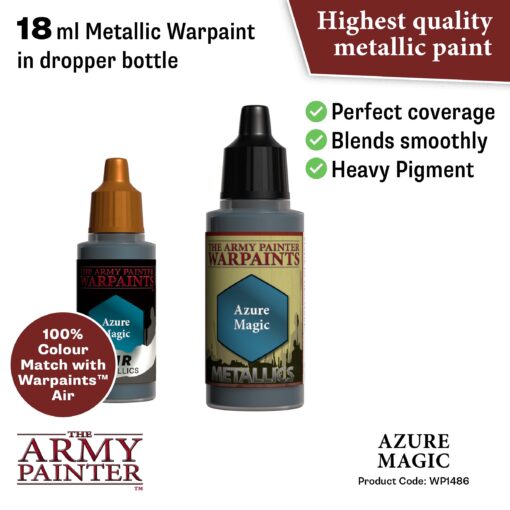 WP1486 The Army Painter Metallics - Azure Magic