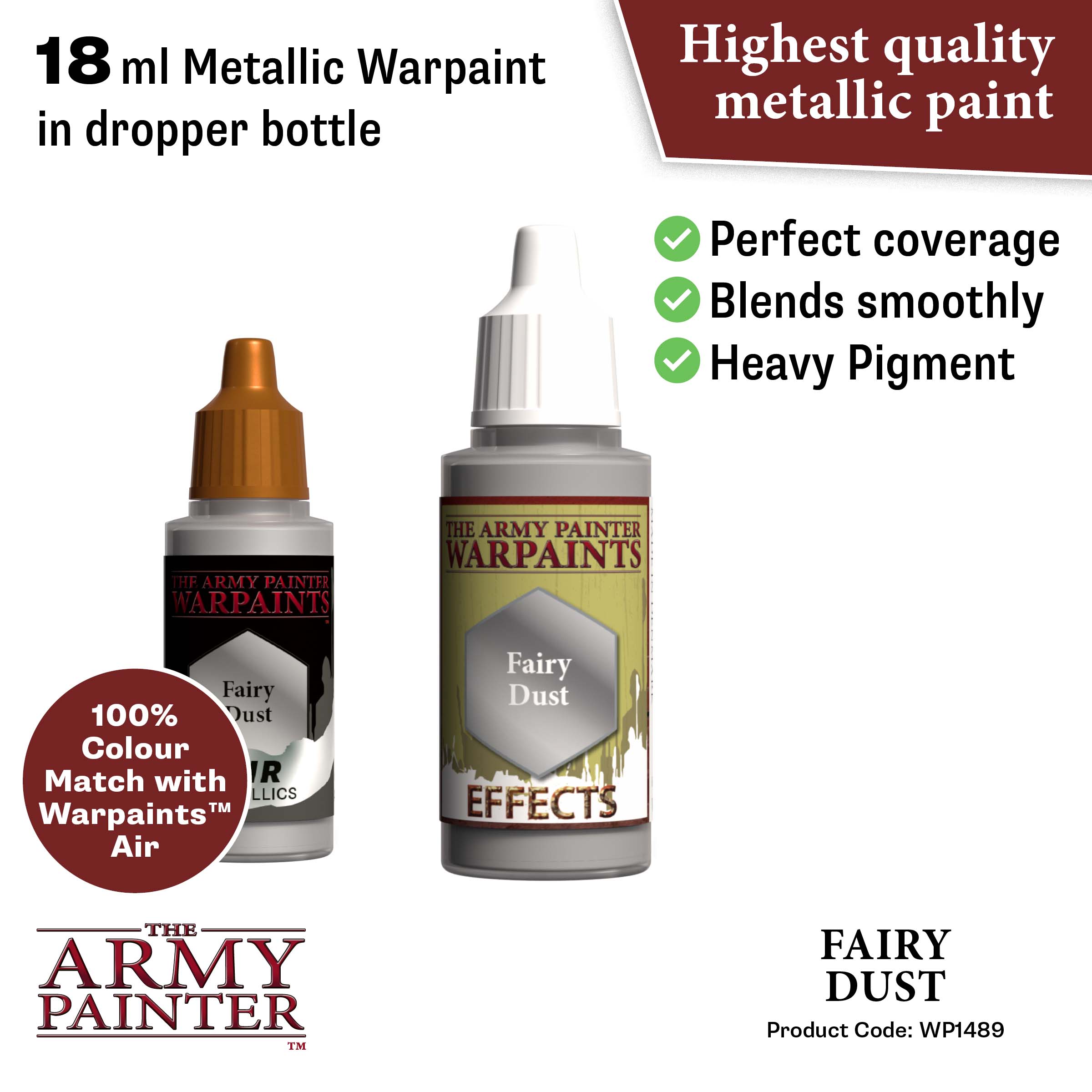 The Army Painter Metallics Warpaints: Glitter Green (WP1484