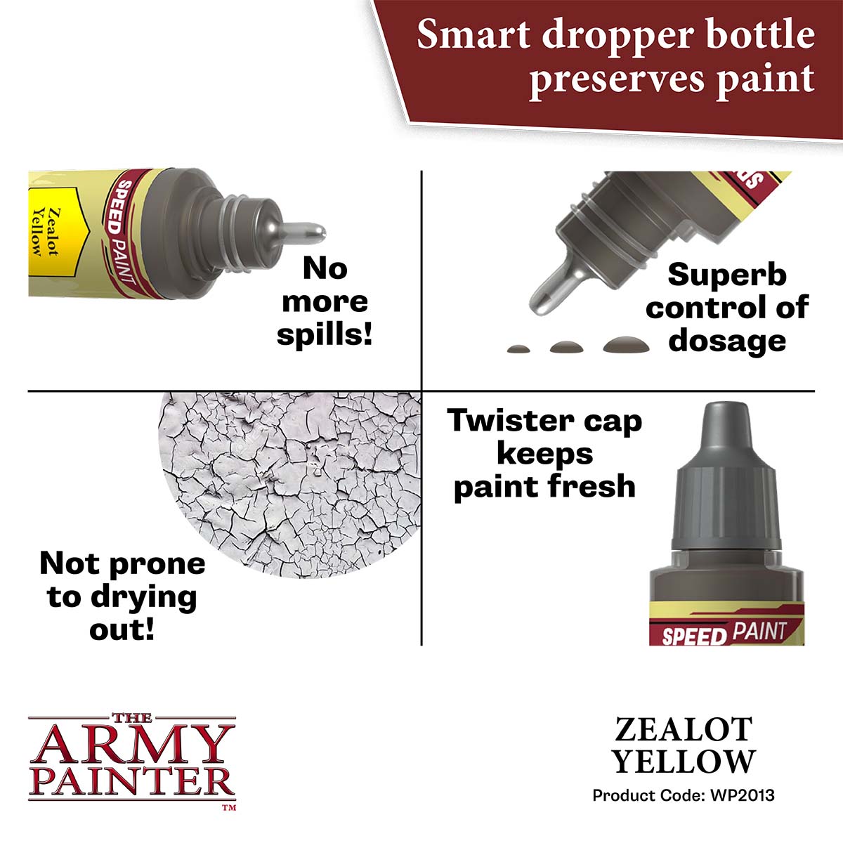 WP2013 The Army Painter Speedpaint Zealot Yellow Hobbies247 Online Model Shop