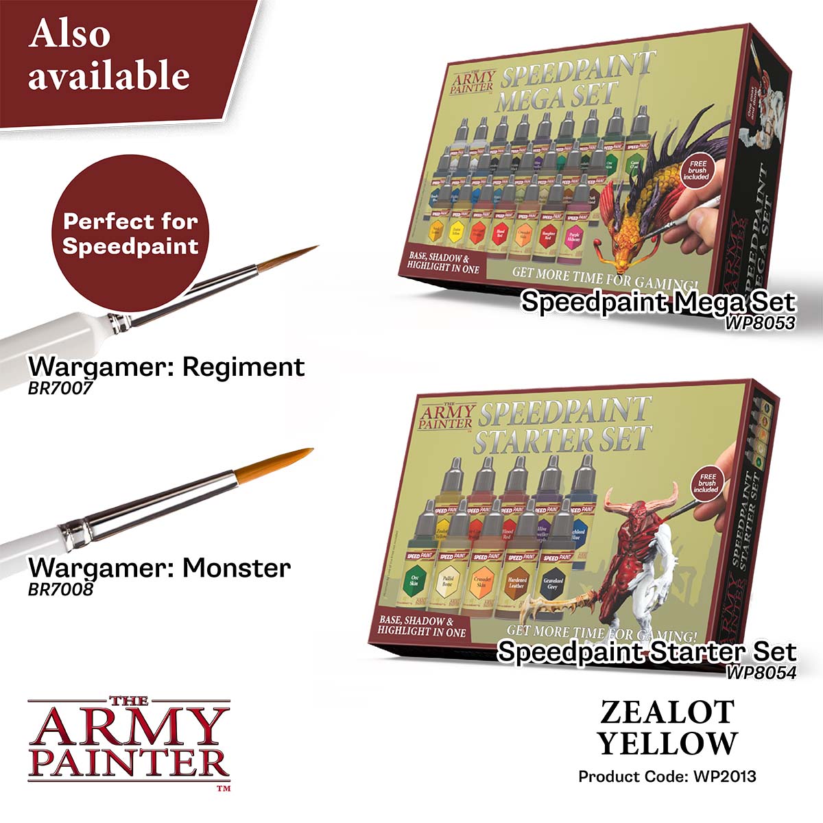 WP2013 The Army Painter Speedpaint Zealot Yellow Hobbies247 Online Model Shop