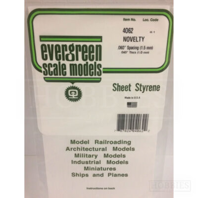 Evergreen Novelty Sheet - 4062 1.5mm Spacing - 1mm Thick