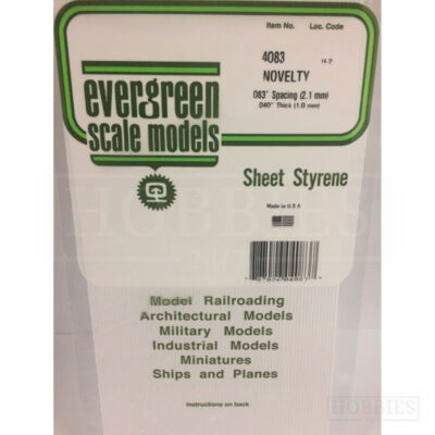 Evergreen Novelty Sheet - 4083 2.1mm Spacing - 1mm Thick