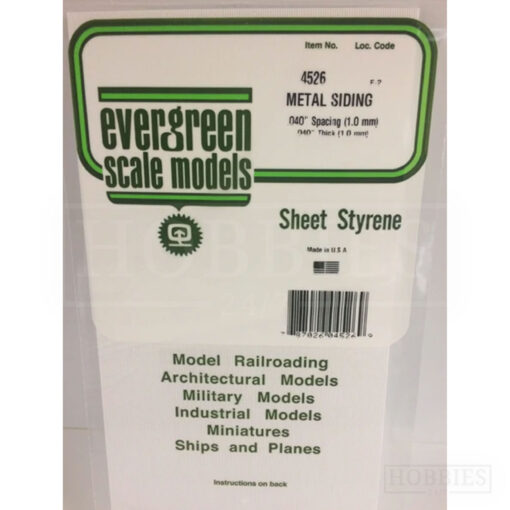 Evergreen Metal Siding Sheet - 4526 1.0mm Spacing - 1mm Thick
