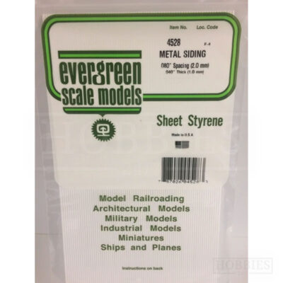 Evergreen Metal Siding Sheet - 4528 2mm Spacing - 1mm Thick