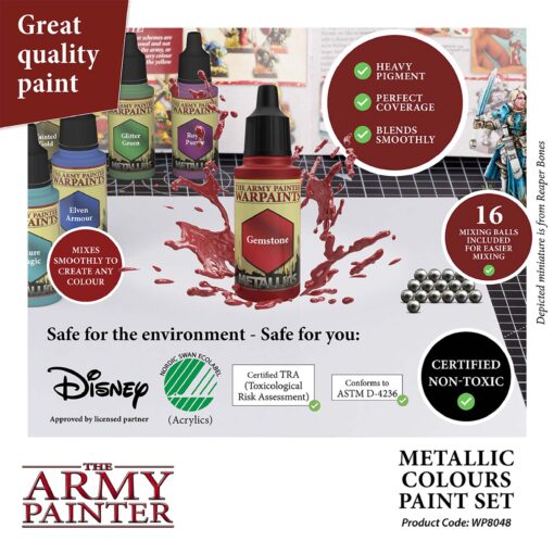 The Army Painter Warpaints Metallic Colours Paint Set Picture 4