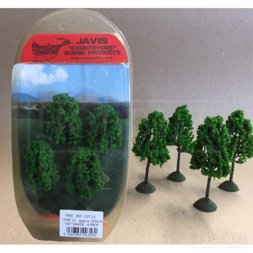 Javis Countryside 4 Pack Of 100mm Trees OO Gauge