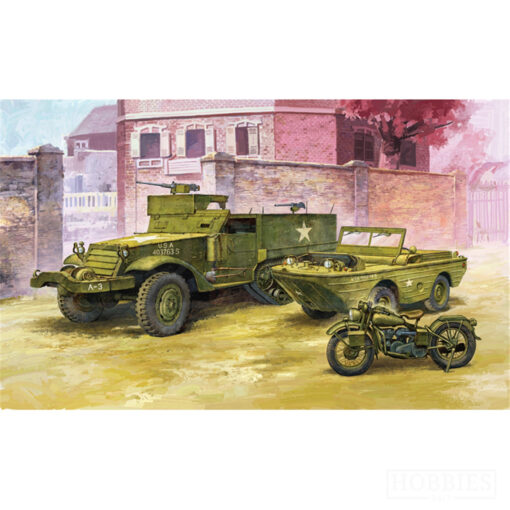 Academy M3 US Half Track And Amphibian Vehicle 1/72 Scale