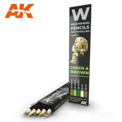 AK Interactive Green And Brown Camo Weathering Pencils